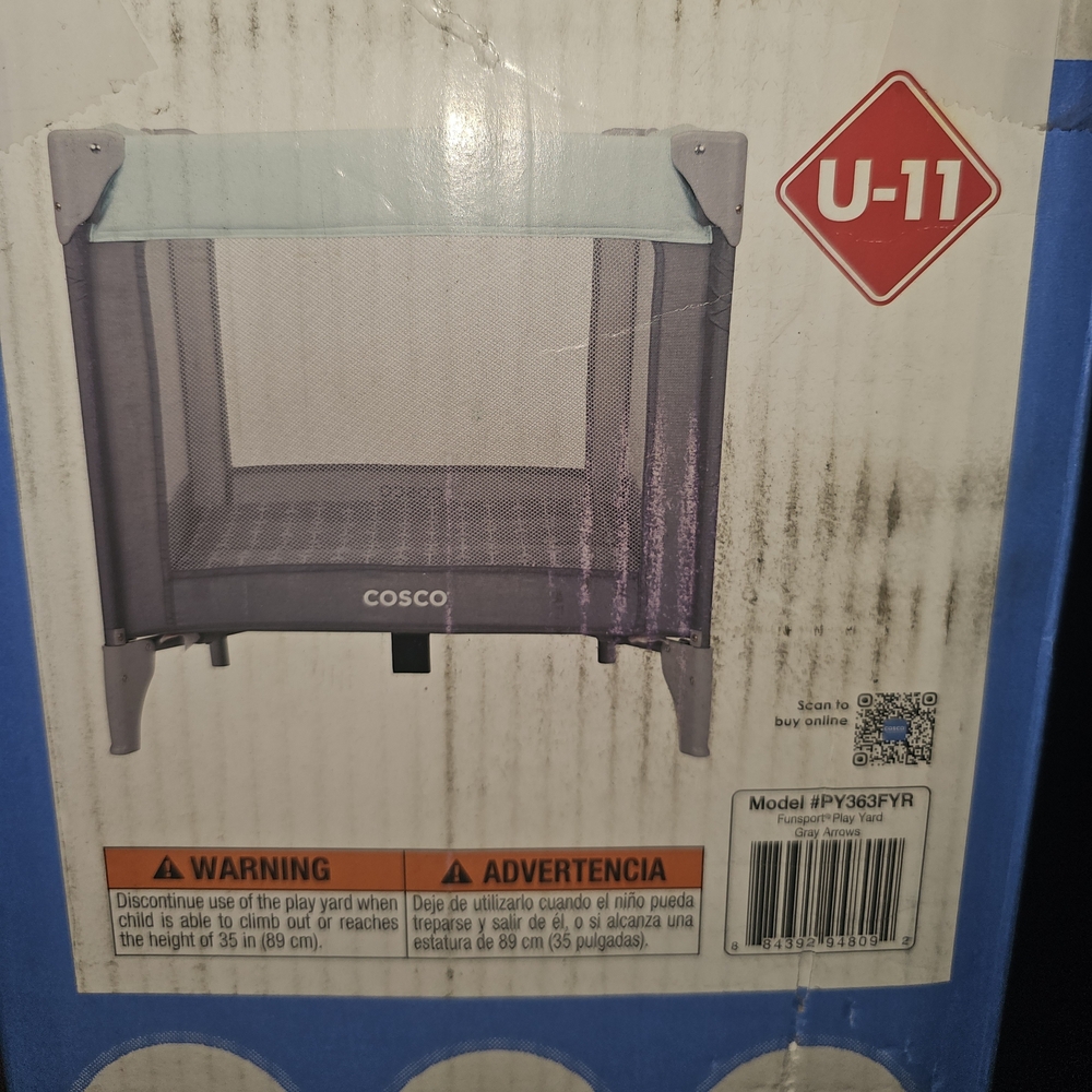 Cosco Gray and Blue Play Yard